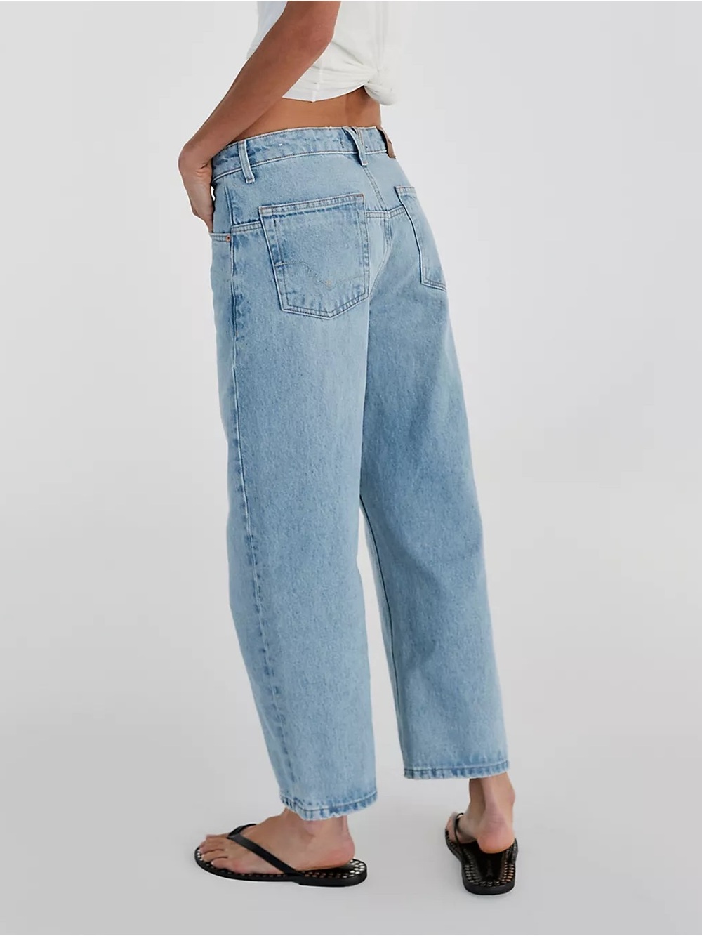 We The Free Deep Trance Dropped Boyfriend Jeans Blue Size 24